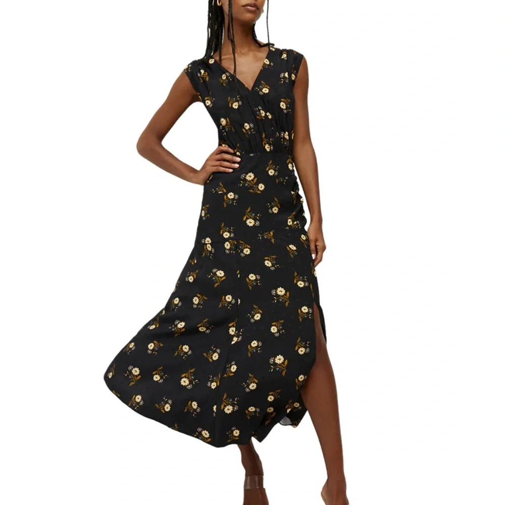 Veronica Beard Wixson Black Floral Dress Sz 8 - Picture 3 of 13